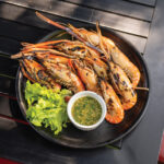 Grilled Prawns with Seafood Dipping Sauce