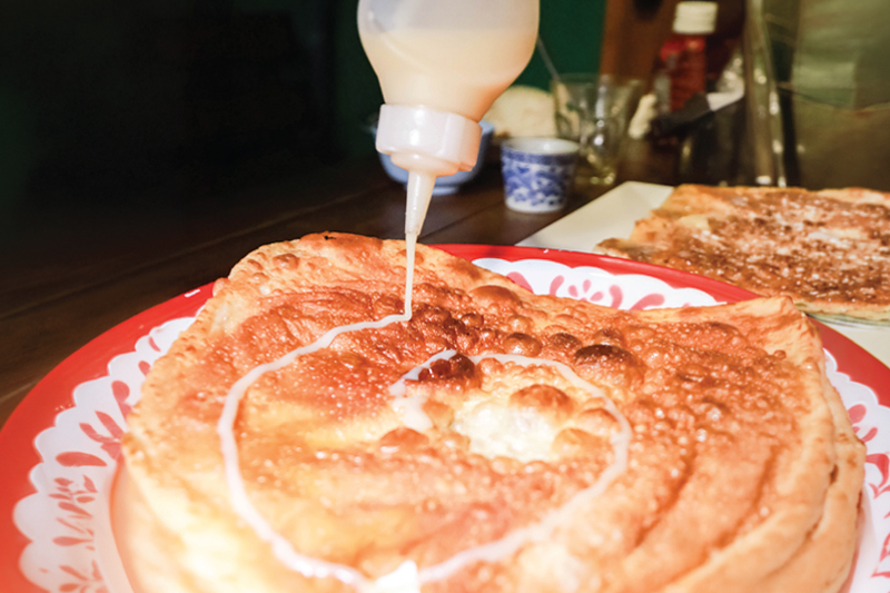 A drizzle of condensed milk for good measure, Roti Decha, Samui Flavours | OurSamui